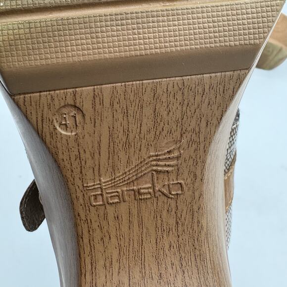 Dansko‎ Shoes Sandals Womens Size 10 EU 41 Jessie Sand Lizard Sand Leather Wedge - Picture 10 of 11